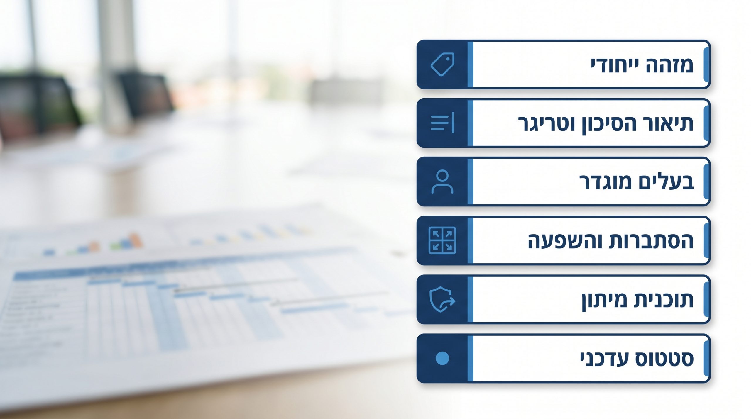 בניית Risk Register כמסמך חי ומתעדכן