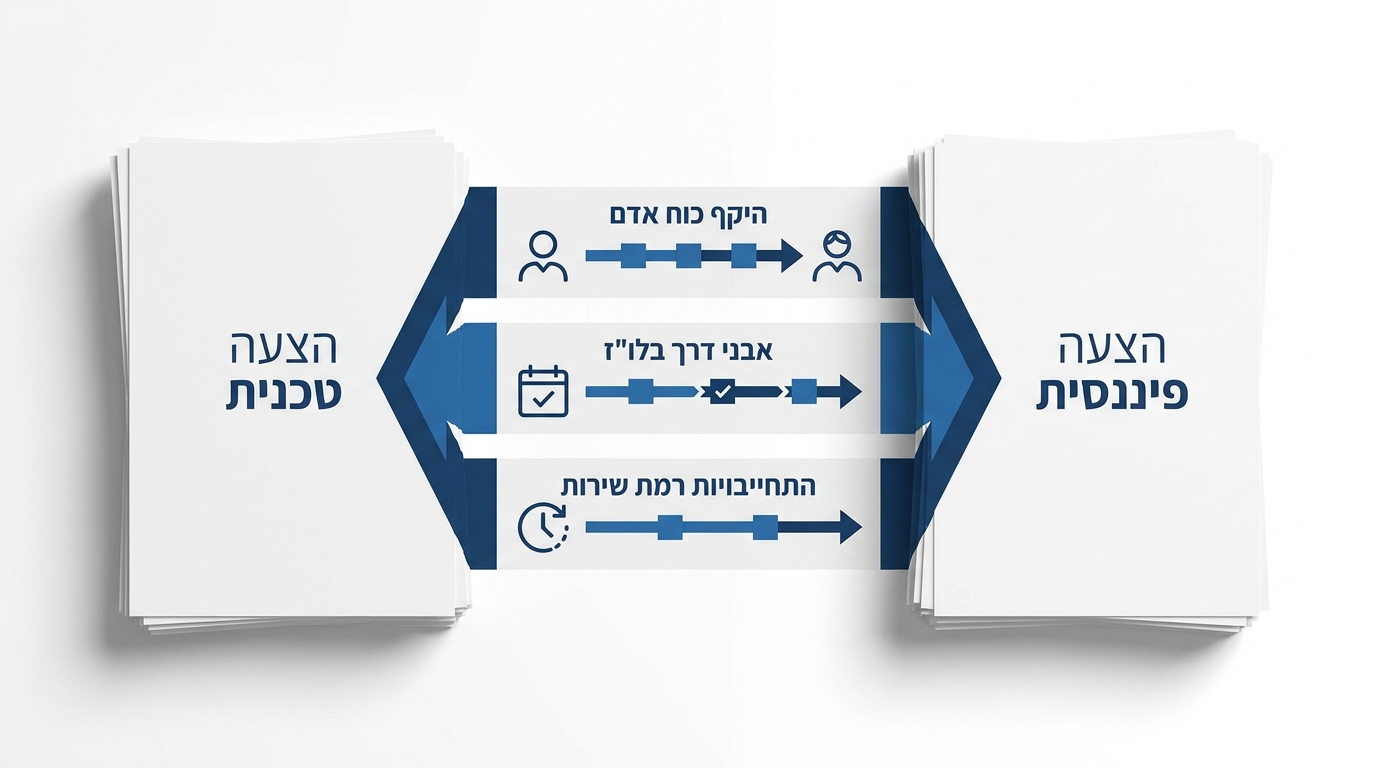 ההבדל בין הצעה טכנית להצעה כספית ומניעת סתירות