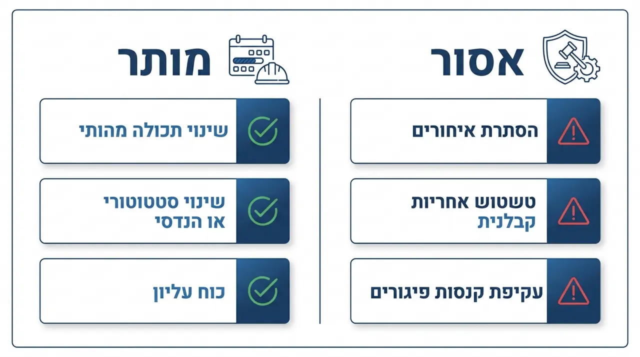 מתי מותר ומתי אסור לשנות קו בסיס בפרויקט