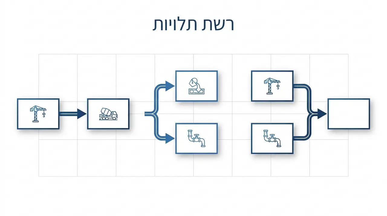 מעבר מרשימת פעילויות לרשת תלויות אמינה בלוח זמנים