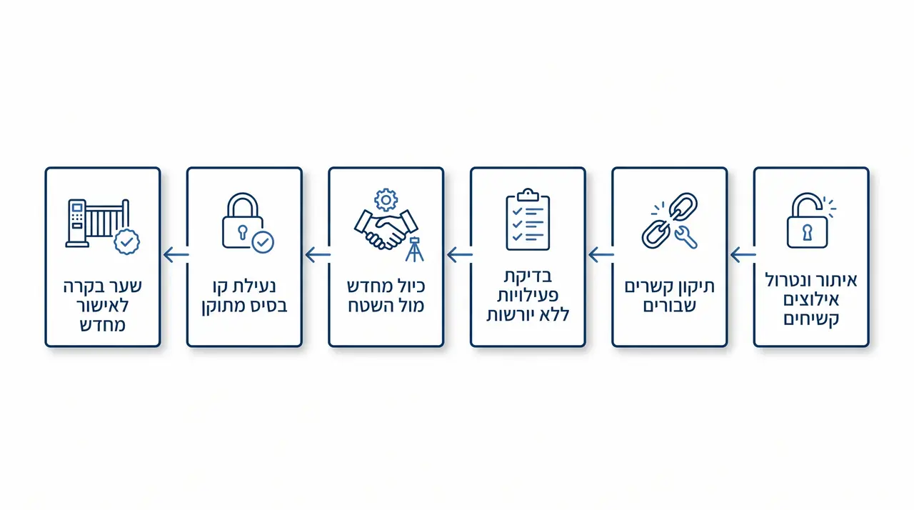 תהליך ניקוי רשת ותיקון לוח זמנים בעייתי