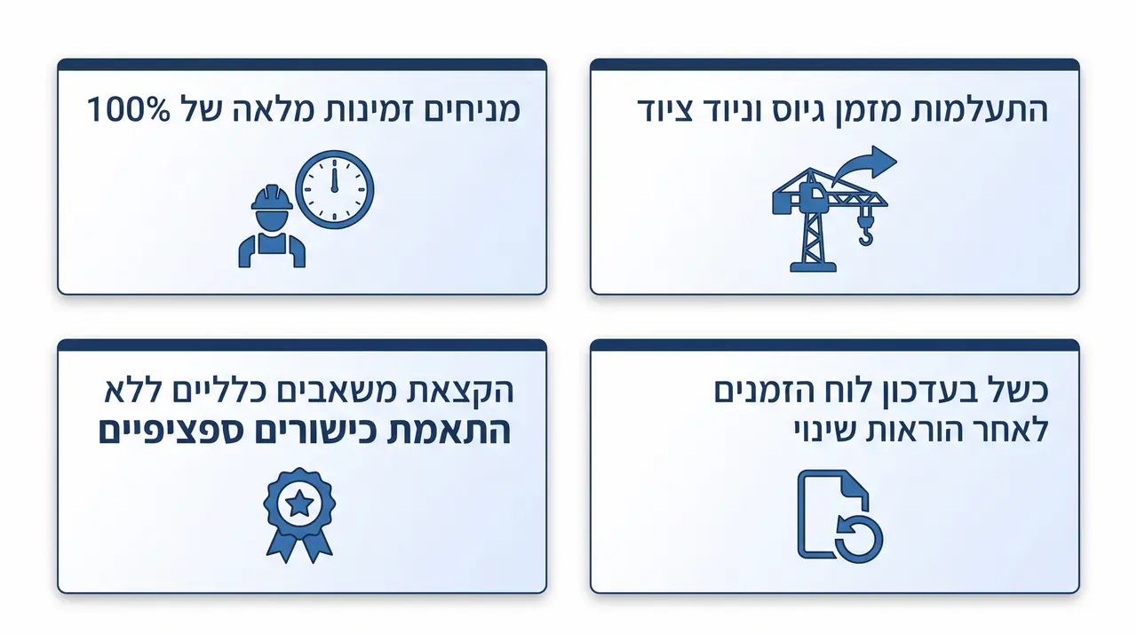 יישור משאבים Resource Leveling בלוח זמנים