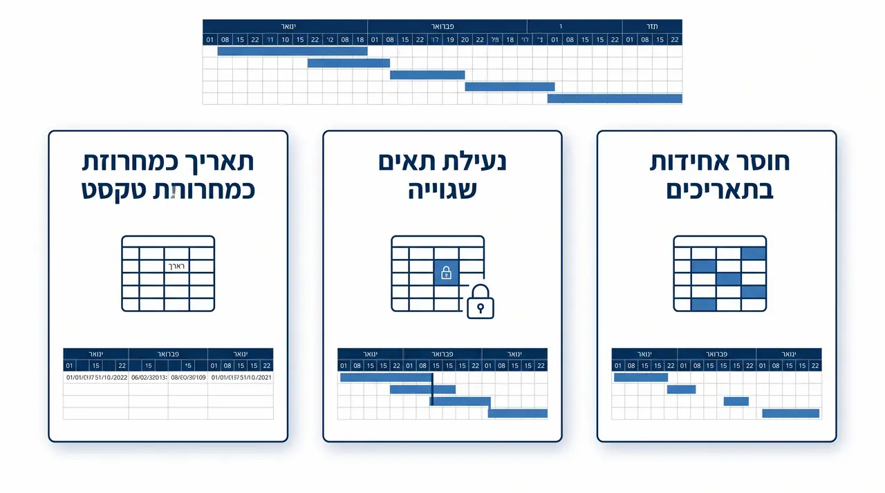 איך ליצור לוח גאנט באקסל צעד אחר צעד