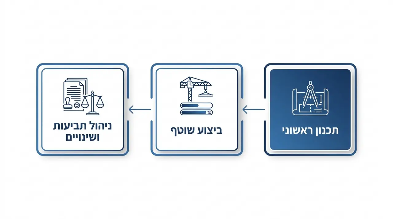 תהליך ניהול לוחות זמנים מהתכנון ועד המסירה
